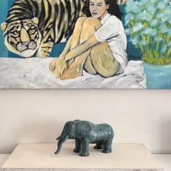 Scultura in bronzo di elefante africano