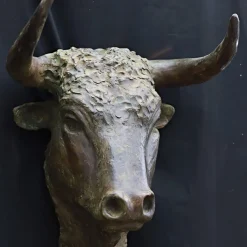 Scultura in bronzo Testa di Toro