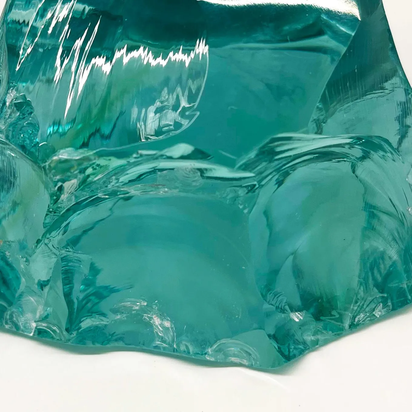 Scultura in cristallo fatta a mano a forma di vela