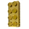 Scultura in cristallo giallo Brick realizzata a mano