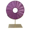 Scultura in cristallo viola Eye