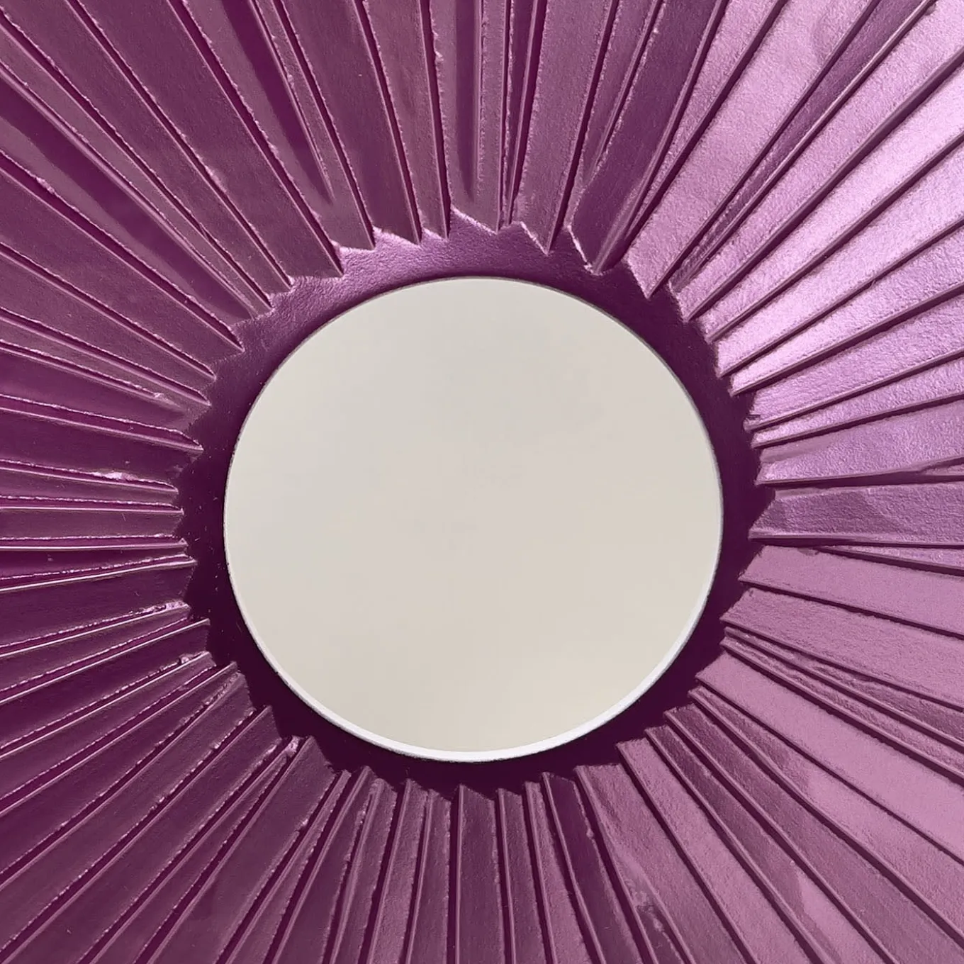 Scultura in cristallo viola Eye