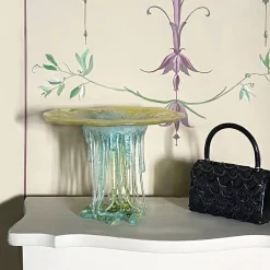Scultura in Vetro Lemon Fresh Verde e Blu Acqua