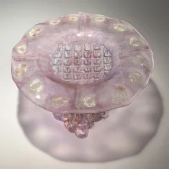 Scultura in Vetro Viola e Blu