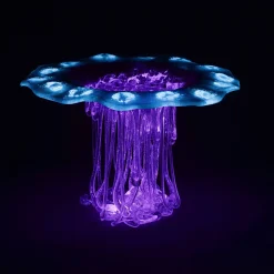 Scultura in Vetro Viola e Blu