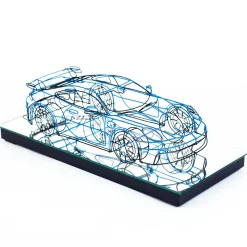 Scultura Porsche 911 GT3 in filo metallico