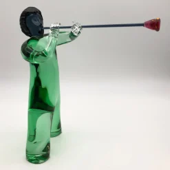 Scultura Soffiatore verde smeraldo di Toso Cristiano