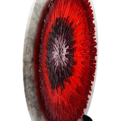 Scultura Target in vetro di Murano e marmo di Carrara