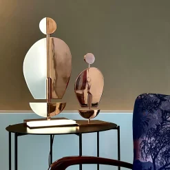 Scultura Umanoide in Ottone e Galvanica Rame Rosa Lucido