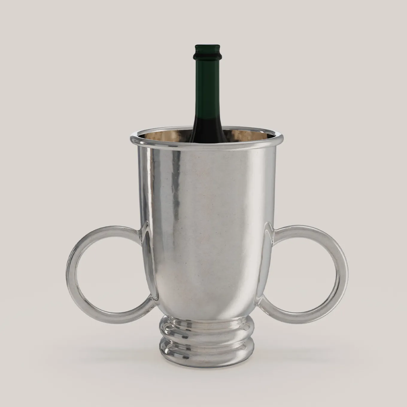 Secchiello per vino piccolo Echo V1 in peltro argentato