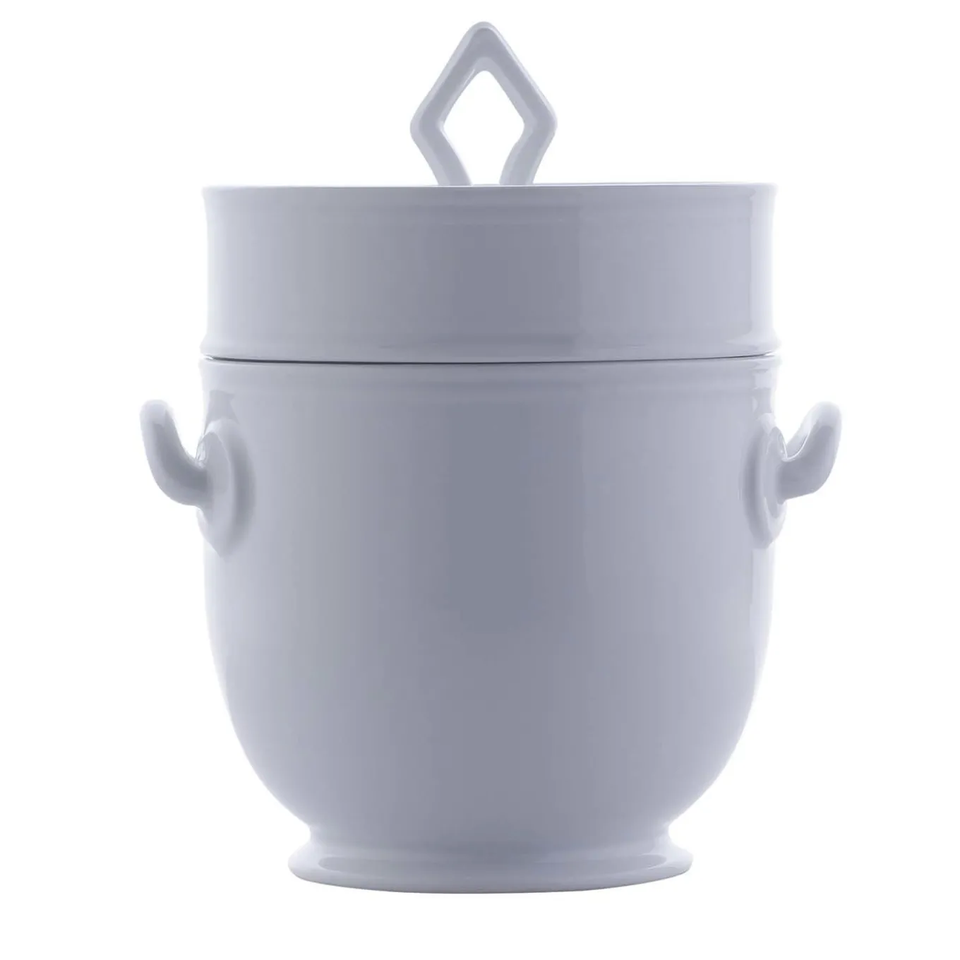 Secchiello refrigerante/ghiaccio grande bianco con ciotola e coperchio