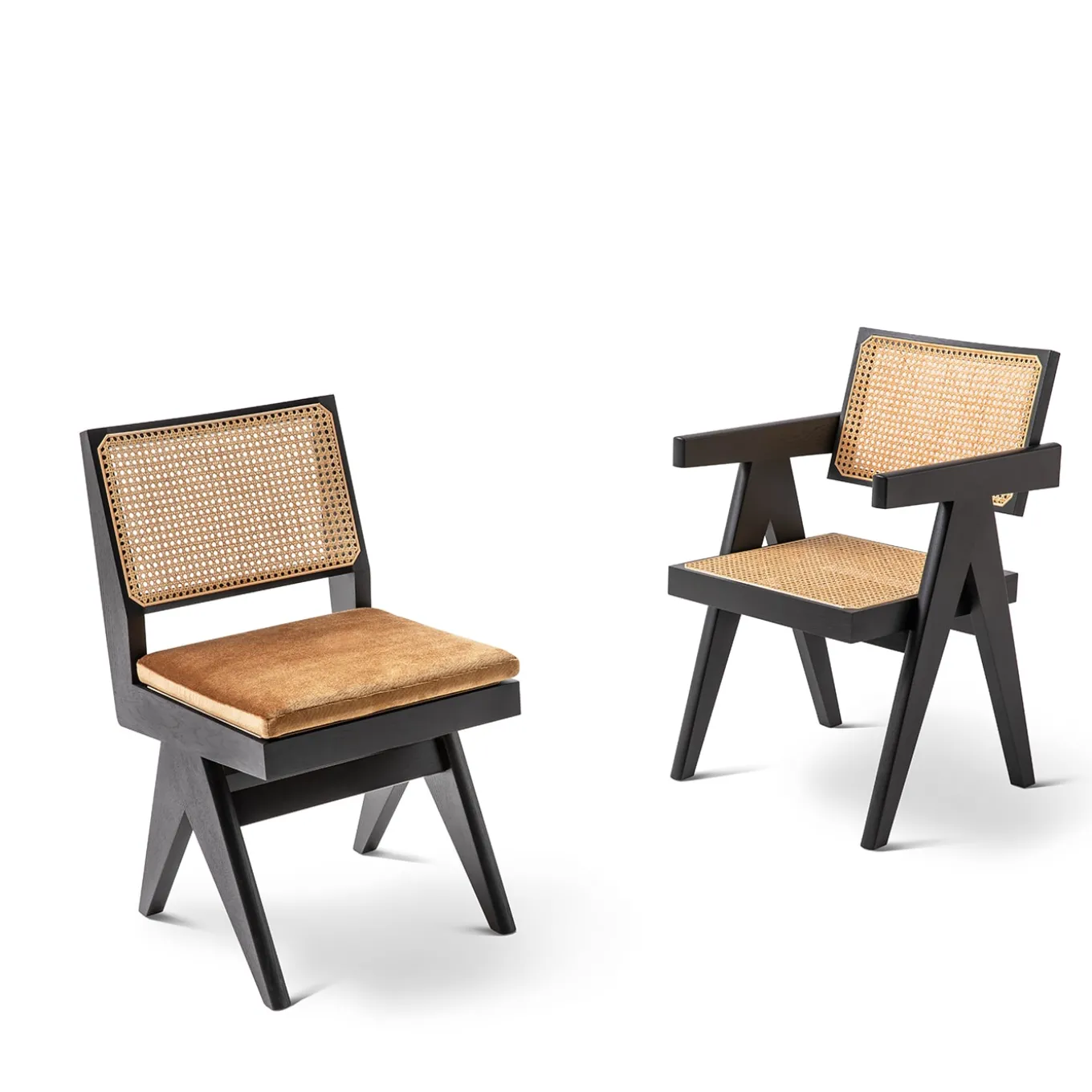 Sedia Capitol Complex, Hommage à Pierre Jeanneret, legno di quercia nera
