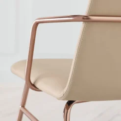 Sedia da salotto Bardot Met Copper di Emilio Nanni