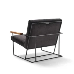 Sedia da salotto Gotham Black di Federico Carandini