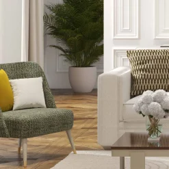 Sedia da salotto verde Amalfi