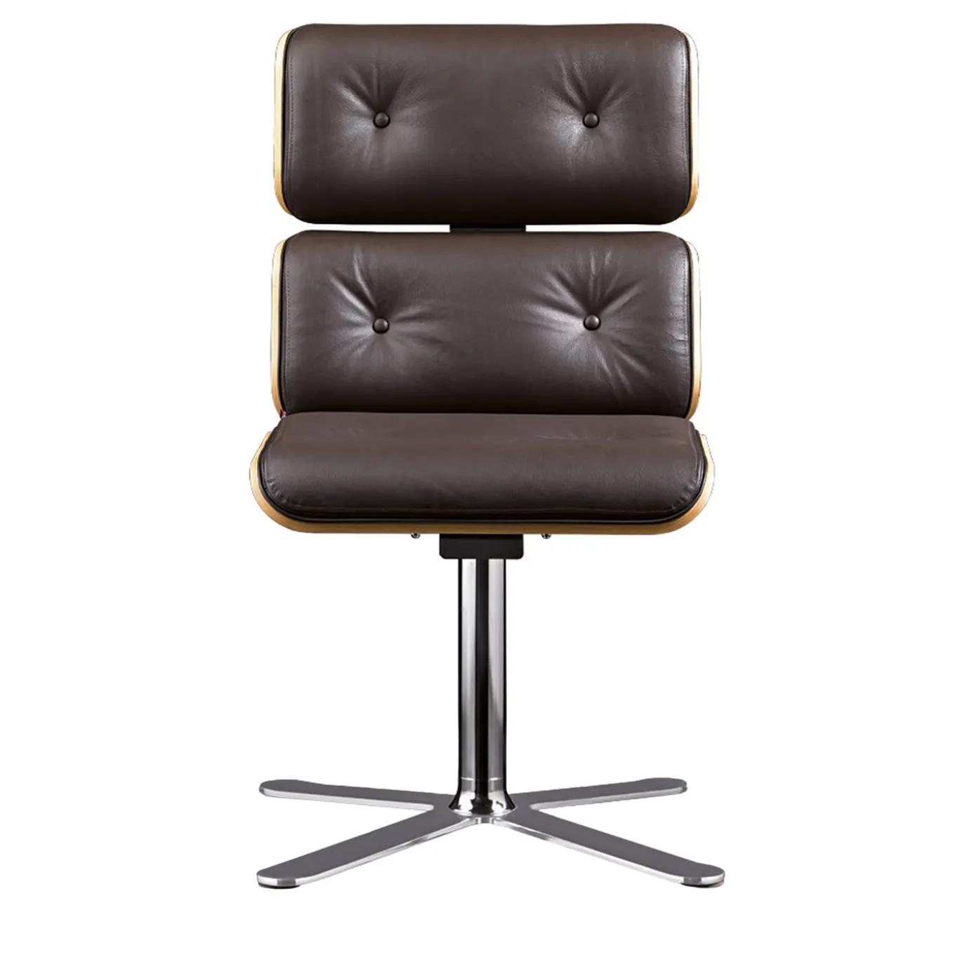 Sedia da ufficio Armadillo 6 marrone scuro di Rainer Bachschmid