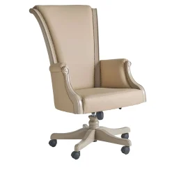 Sedia da Ufficio Girevole Beige della Collezione Studio Privè