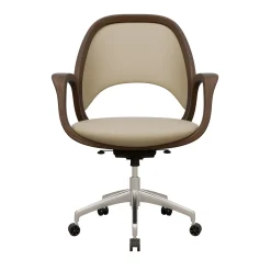 Sedia da ufficio girevole Agatha in legno di frassino