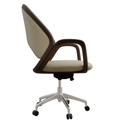 Sedia da ufficio girevole Agatha in legno di frassino