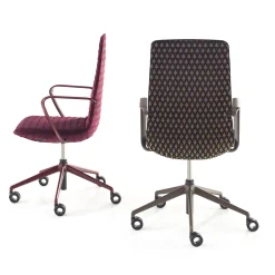 Sedia da ufficio L-Air imbottita marrone