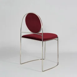 Sedia Ducale BZ Cromo e Rosso