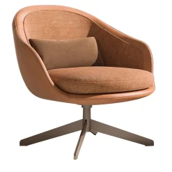 Sedia girevole arancione