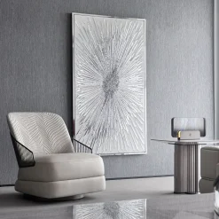 Sedia girevole in pelle di Castello Lagravinese Studio #1