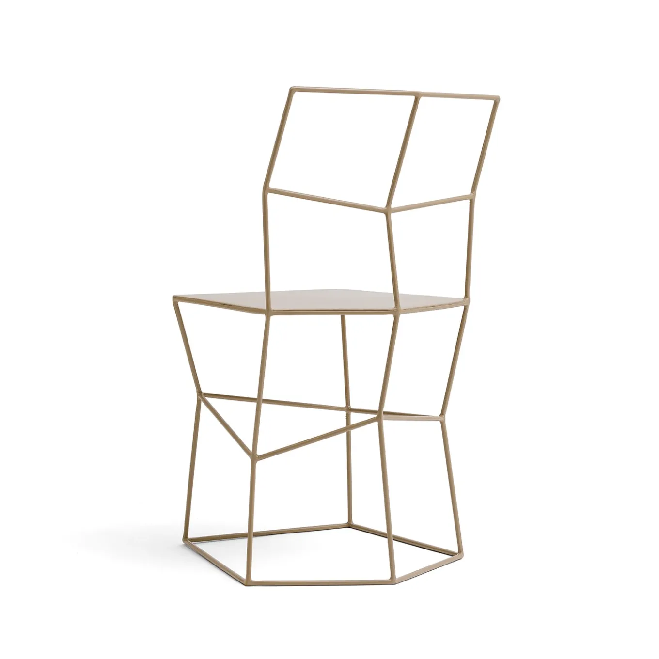 Sedia in ferro colore Cappuccino