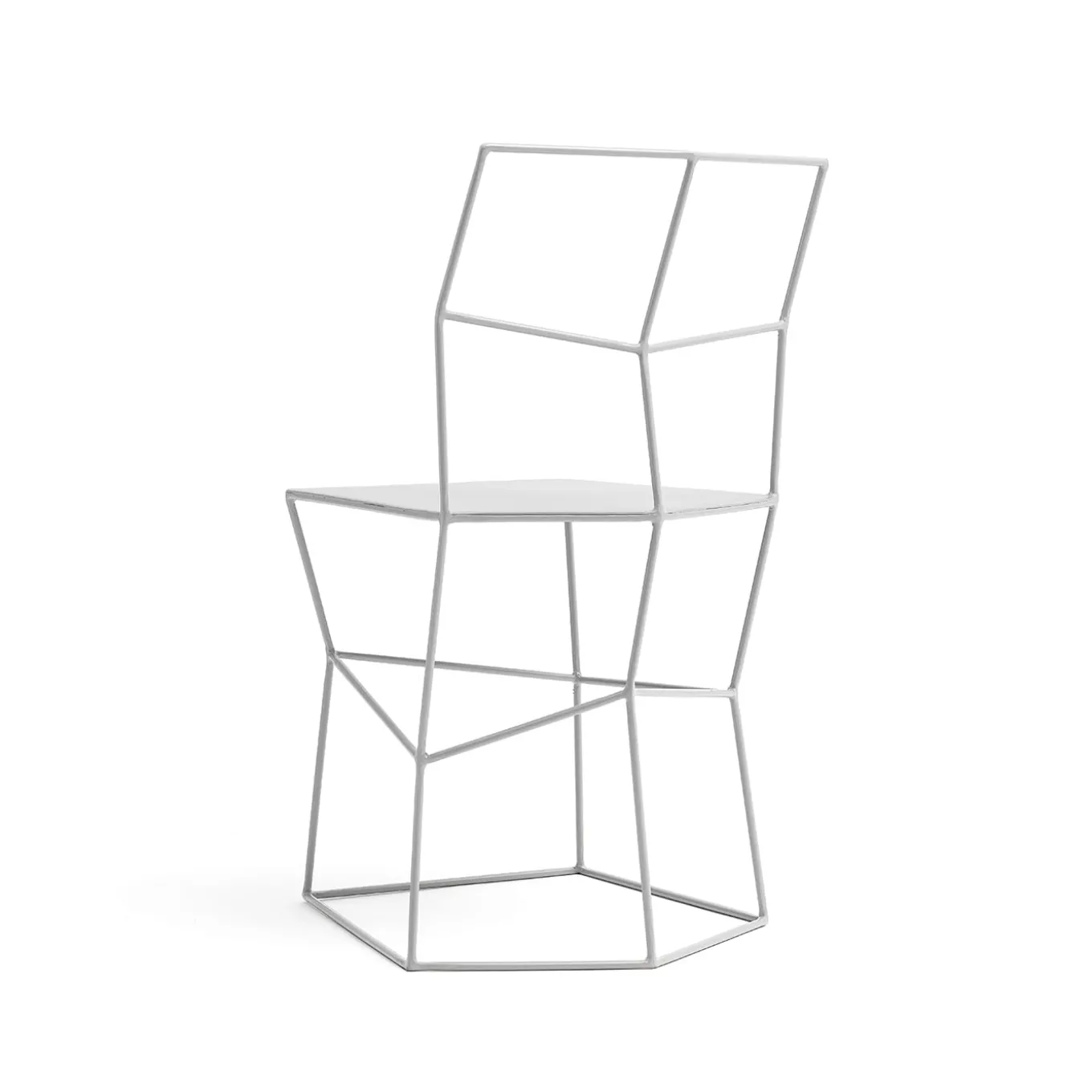 Sedia in ferro colore latte