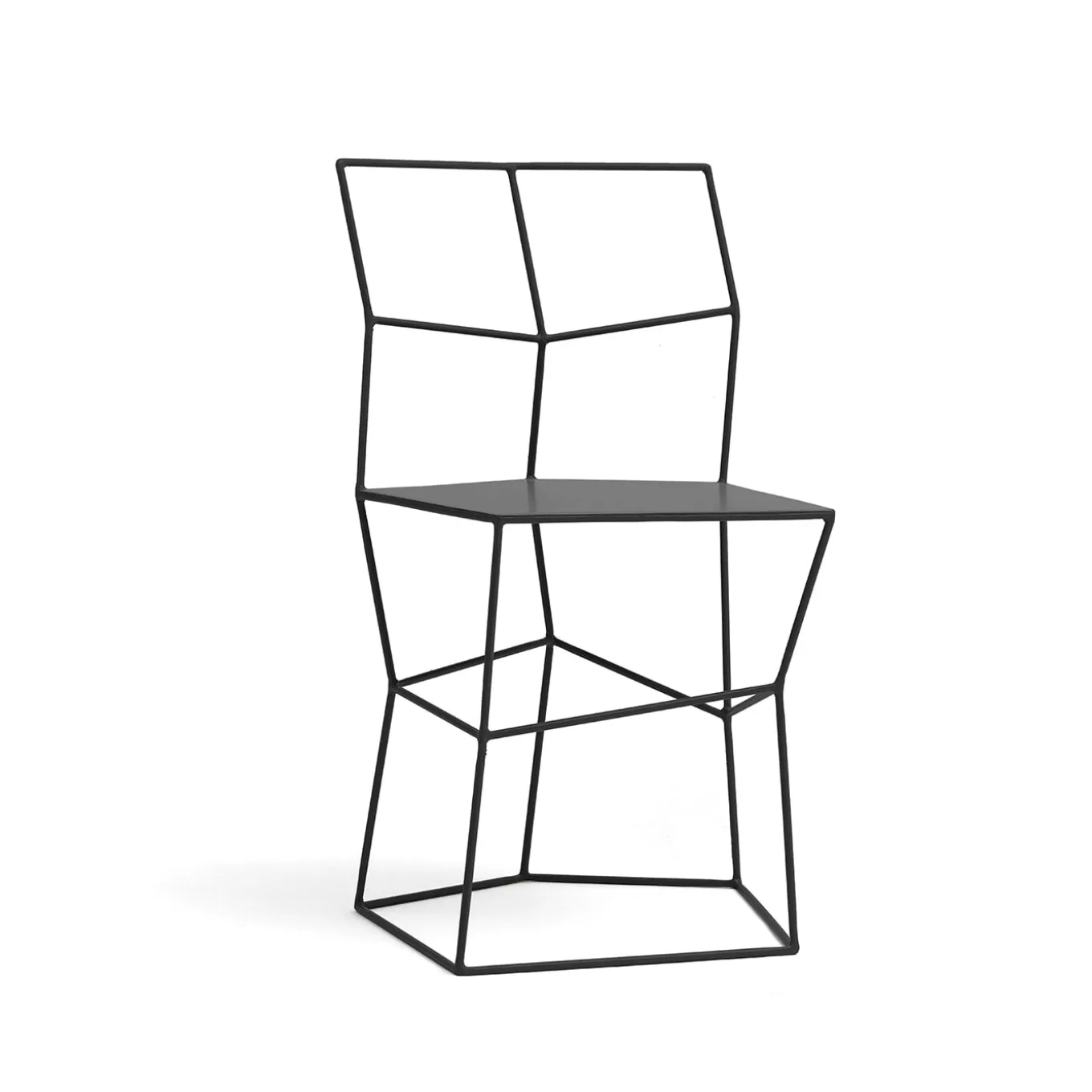 Sedia in ferro colore liquirizia