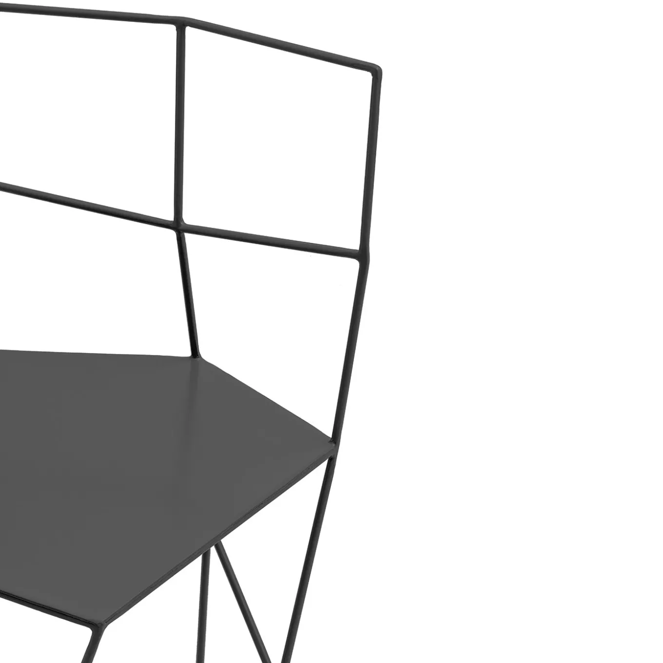 Sedia in ferro colore liquirizia