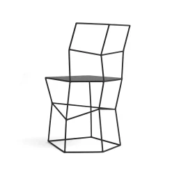 Sedia in ferro colore liquirizia