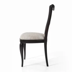 Sedia in legno in legno di tiglio tinto Ebano Babbol