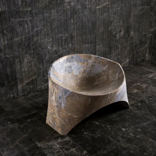 Sedia in marmo Kairo di Karim Rashid