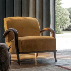 Sedia lounge Domino gialla