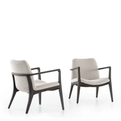 Sedia Lounge Ellen in Frassino Moka