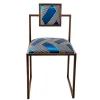 Sedia quadrata in ottone Funky Stripes