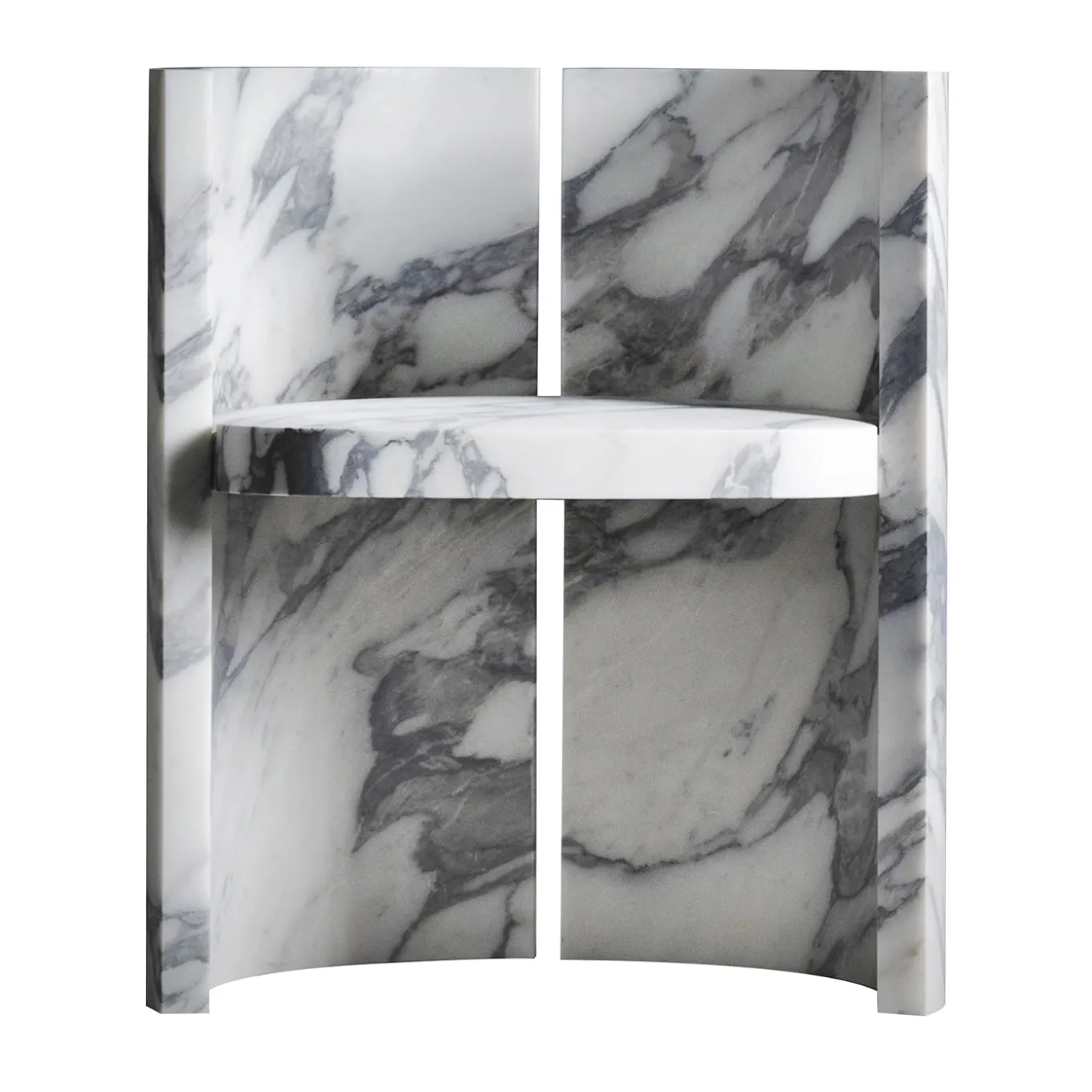 Sedia Sterling in marmo Calacatta