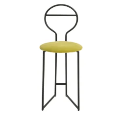 Sedia-armadio Joly gialla con schienale basso di Lorenz + Kaz