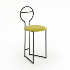 Sedia-armadio Joly gialla con schienale basso di Lorenz + Kaz