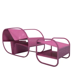 Seduta e tavolino Flip Fuxia di Salomè Hazan
