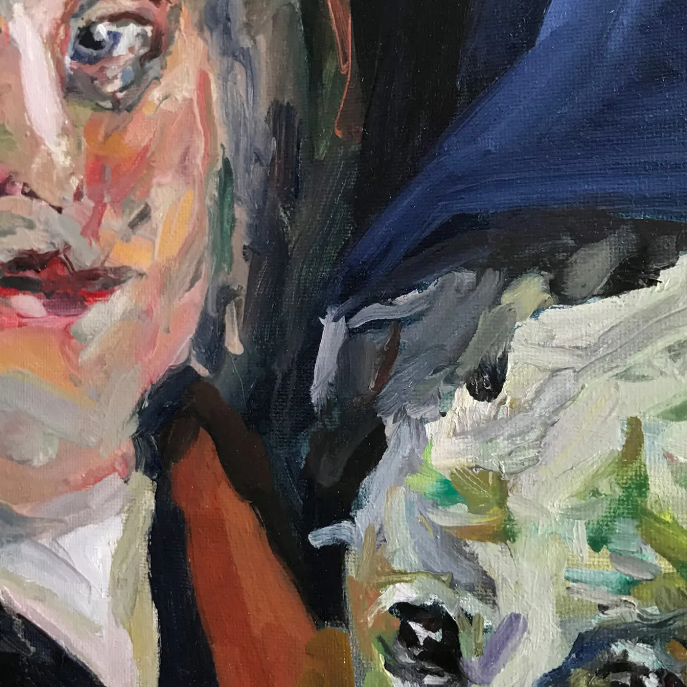 Senza titolo con Hogart Pittura a olio