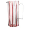 Serlio Loos Brocca in vetro a righe rosse