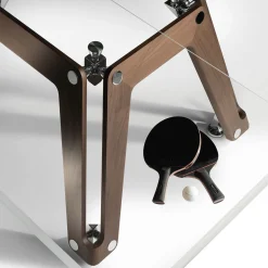 Set da 2 Racchette da Ping-Pong in Pelle Nera con Palline