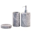 Set da bagno 3 pezzi in marmo grigio