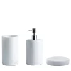 Set da bagno 3 pezzi in marmo bianco