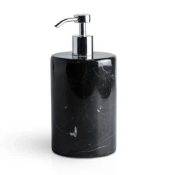 Set da bagno rotondo in marmo nero Marquina