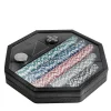 Set da gioco per poker in pelle nera