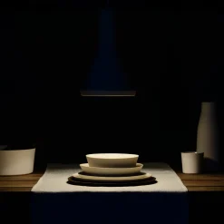 Set da pranzo 4 pezzi in ceramica bianca