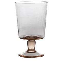 Set di 6 bicchieri a stelo in quarzo rosa plissé
